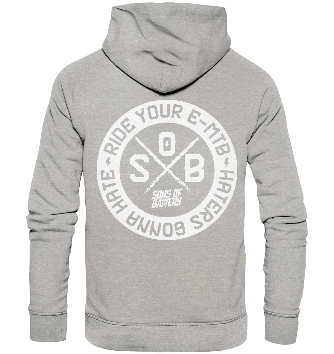 Sons of Battery® - E-MTB Brand & Community Hoodies Heather Grey / XS Haters gonna Hate - Organic Hoodie (Flip Label) E-Bike-Community