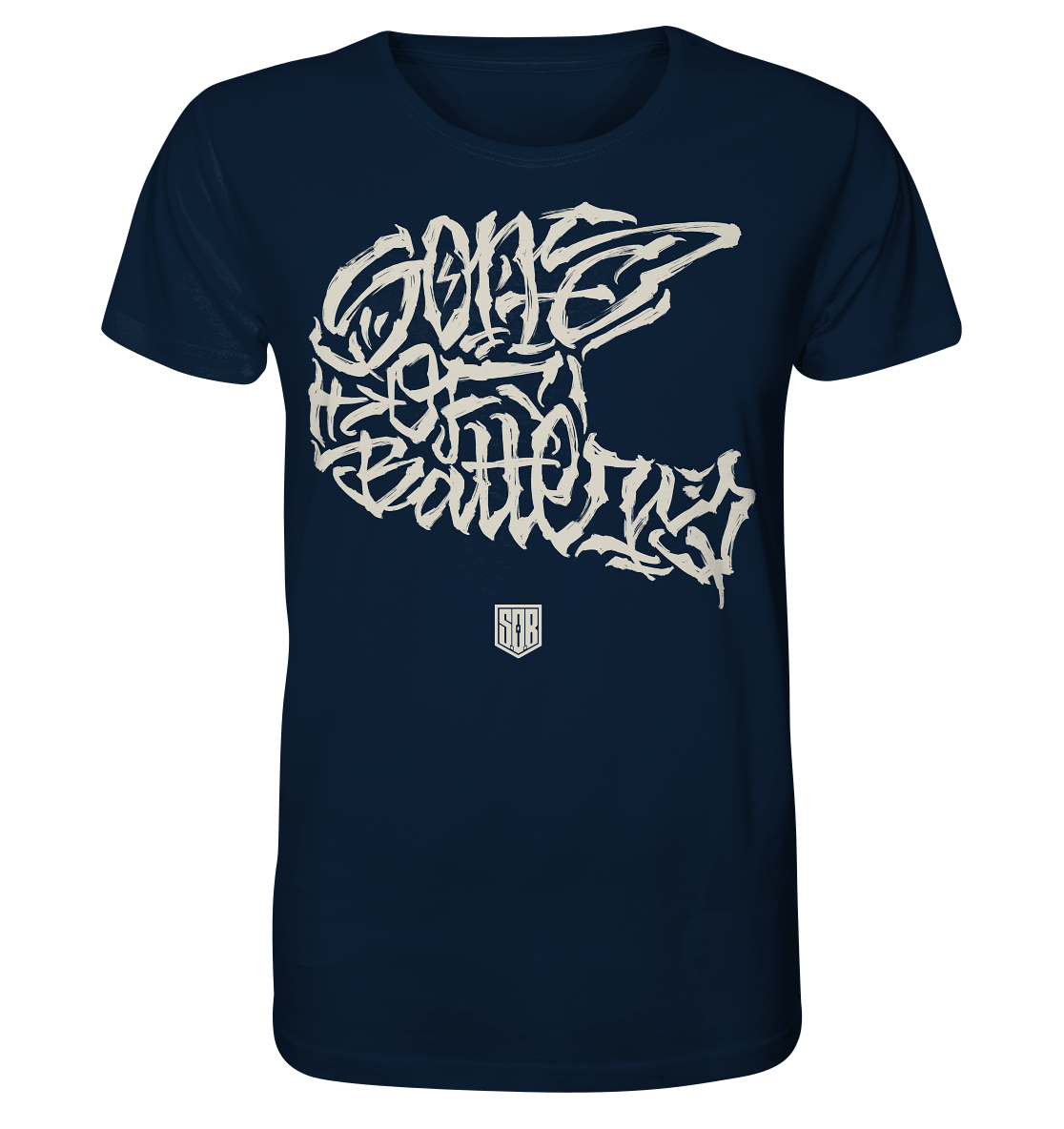 Sons of Battery® - E-MTB Brand & Community Unisex-Shirts French Navy / XS The Power of Movement - Front Print- Organic Shirt (Flip Label) - Organic Shirt E-Bike-Community