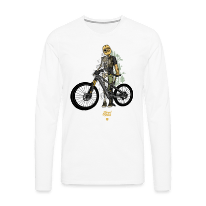SPOD Männer Premium Langarmshirt weiß / S Shred or Alive (DTG) - Männer Premium Langarmshirt E-Bike-Community