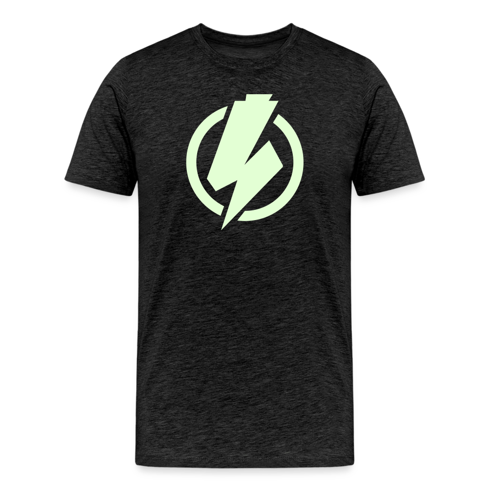 SPOD Männer Premium T-Shirt | Spreadshirt 812 Anthrazit / S Lightning - Glow in the Dark - Männer Premium T-Shirt E-Bike-Community